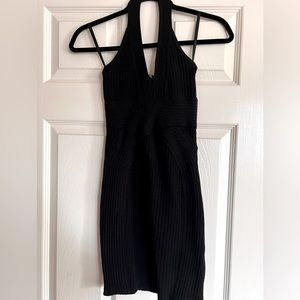 Black knit halter dress size small